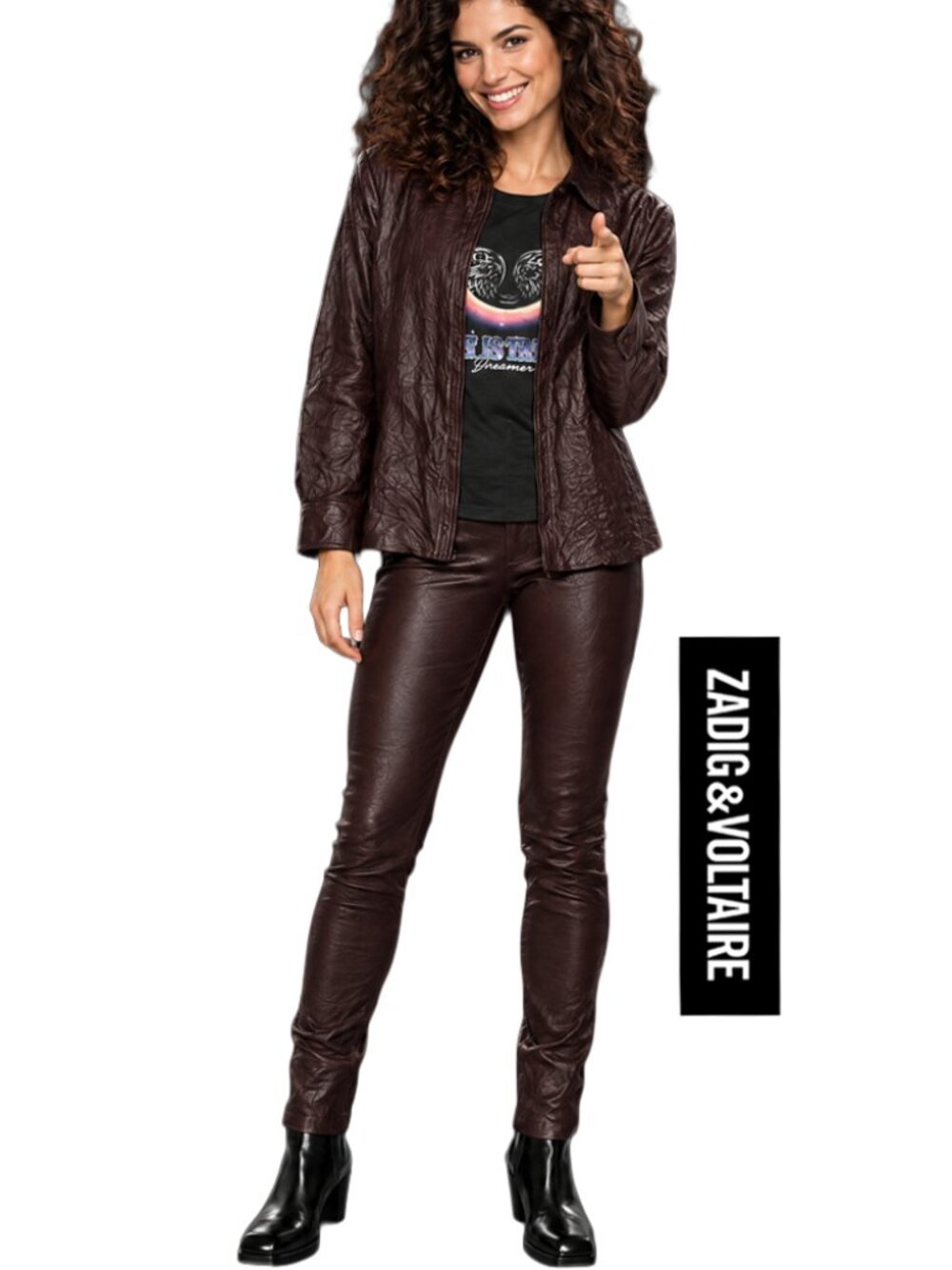 Phlame 100% Lambskin Leather Pants